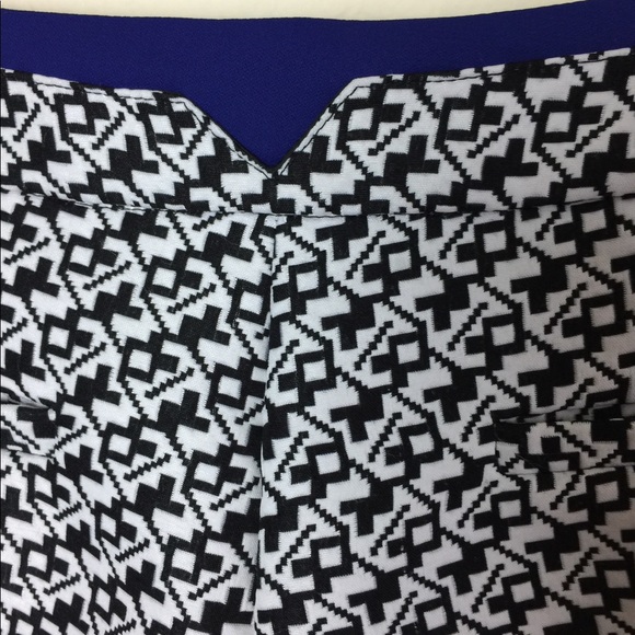 Muse Purple Black & White Geometric Dress Shorts - Picture 6 of 8